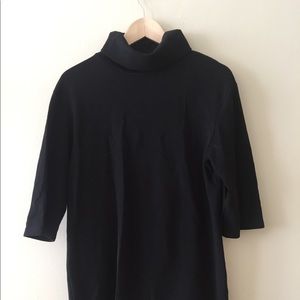 Black Zara funnel neck dress/shirt